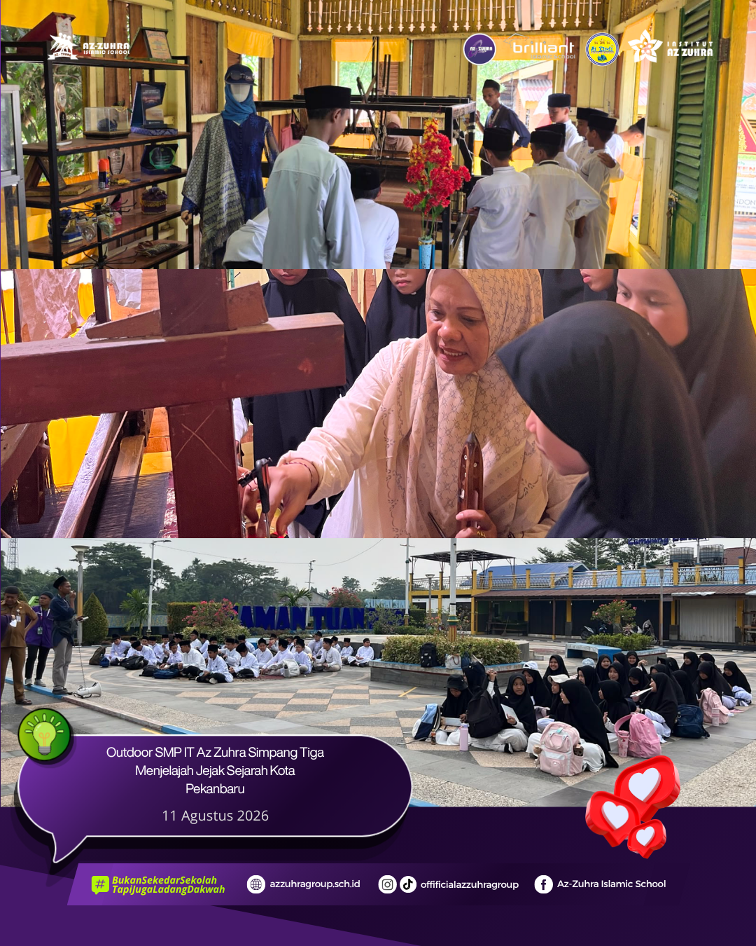 Menjelajah Jejak Sejarah Kota Pekanbaru : Outdoor SMPIT Az Zuhra Simpang Tiga