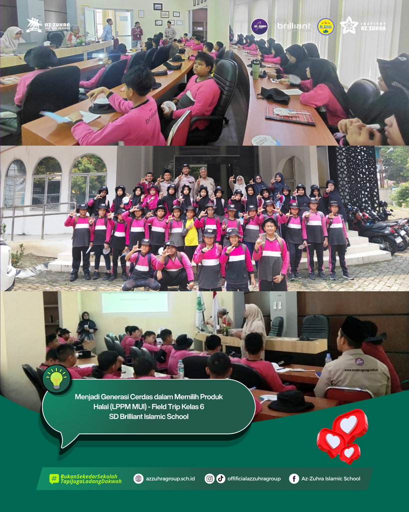 Menjadi Generasi Cerdas dalam Memilih Produk Halal: Field Trip Edukatif Kelas 6 SD Brilliant Islamic School ke LPPOM MUI Pekanbaru